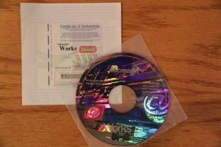 Microsoft Works 2000 New w Product ID and Microsoft Encarta 2004