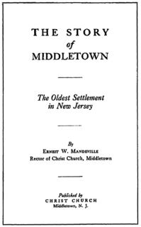 Genealogy History of Middletown New Jersey NJ