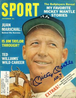 Mickey Mantle Signed Autographed 1964 Sport Magazine JSA
