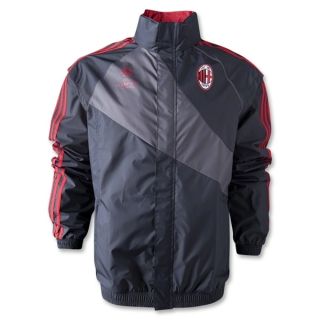 New Mens Adidas AC Milan Soccer All Weather UEFA Europe Jacket Italy