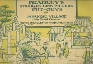 Great 1930s Paper Toy Milton Bradley Japanese Village Cut Outs