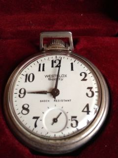 Antique Working Westclox Scotty Pocket Watch Runs Shock Resistant