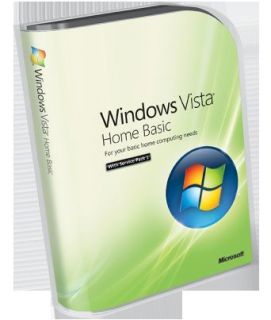Microsoft Windows Vista Home Basic 32 Bit License and Media