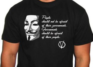We Are The 99 T Shirt Occupy Wall Street V for Vendetta Mask Costume