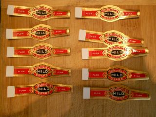 Seminola Mild Cigar Bands Wrappers 10 Clean Never Used Lot of 10
