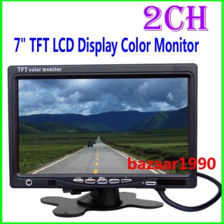 Mini 7 TFT LCD Display Color Monitor 2CH Video Input