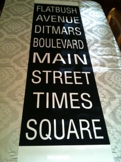 Cloth Subway Bus Roll Sign Flatbush Ave Times Square Ditmars Boulevard