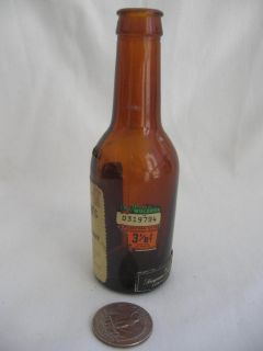 vtg 50s mini Wisconsin liquor tax stamp Seagrams bottle miniature