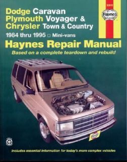 Chrysler Mini Vans, 1984 1995 Caravan, Voyager, and Town and Country