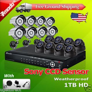 CH Channel DVR Outdoor CCD IR Security Surveillance Camera System 1TB