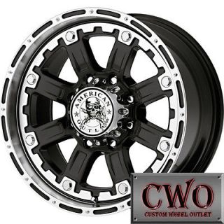 17 Black AO Armor Wheels Rims 8x165.1 8 Lug Chevy GMC Dodge Ram 2500