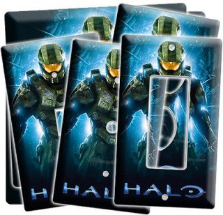 HALO MASTER CHIEF LIGHT SWITCH POWER OUTLET WALL PLATE COVER GAMER