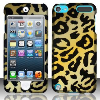 Gold Cheetah Hard Snap On Cover Case for Apple iPod Touch 5 5th Gen 5G