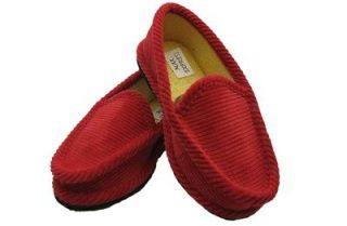 RED CORDUROY HOUSE SHOES CLOSE BACK HOUSE SLIPPER KID SIZES INDOOR