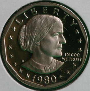 1980 S SBA Proof Roll Susan B Anthony Dollars 20 Coins One Dollar Coin