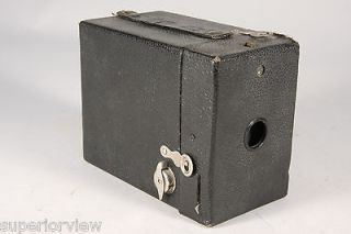 Eastman Kodak Number 2 Hawkeye Box Camera Model C Leather Handle NICE