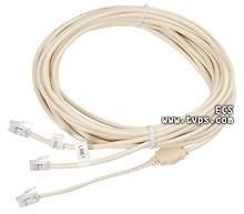 L1+L2 Multi 2 Line Cord Wire Cable Phone Telephone Splitter Adapter