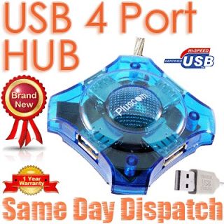 Port Way USB v2 Multi Hub Splitter For PC Laptop Notebook Camera