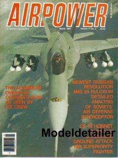 Airpower Magazine March 87 Aluminum B 36 Soviet MiG Fulcrum Canada CF