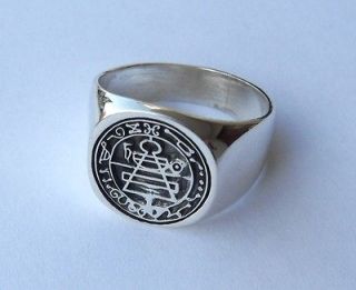 Solid Sterling Silver 925 Secret Seal Of King Solomon Ring