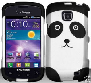 White Panda Rubber Feel Hard Case For Verizon Samsung Illusion SCH