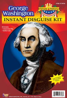 George Washington Costume Kit Colonial Wig Kit 54706