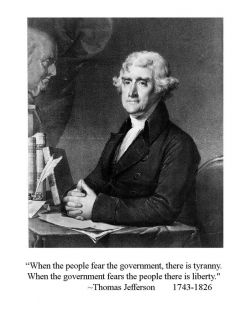 THOMAS JEFFERSON THERE IS LIBERTY QUOTE (D)