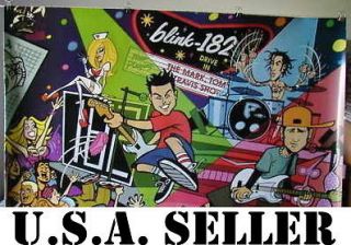Blink 182 cartoon drive in POSTER Travis Barker SHIP FROM USA
