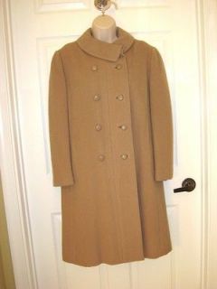 CAMEL WOOL COAT SIZE 8 EIGHT SAKS FIFTH AVENUE 1970S VINTAGE CLOTHING