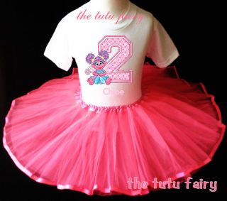Abby Cadabby Fairy Birthday Shirt & hot pink tutu 2t 3t 4t 5t name age