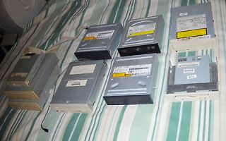 Internal DVD, CD, and floppy disc drives. Nine (9) mixed lot check it