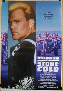1991 STONE COLD Original 27X40 DS Movie Poster BRIAN BOSWORTH LANCE