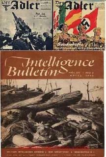 WWII INTELLIGENCE BULLETIN + DER ADLER MAGAZINE 1939 1942 + WWII VIDEO