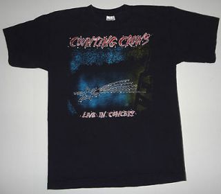 Vintage Counting Crows Live In Concert T Shirt Black L Rock 90s