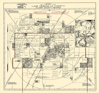 Historic City Maps   LAS VEGAS NEVADA (NV) LANDOWNERS MAP BY LAS VEGAS
