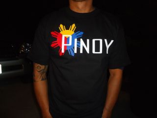 Pinoy Sun & Stars Flag Filipino Back T shirt S M L XL 2XL 3XL 4XL