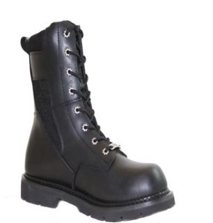 AdTec Mens 10 Para/Swat Boot, Black Color, Leather with Cordura
