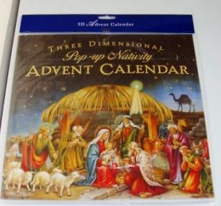 Large Pop UP Advent Calendar Jesus is Born Traditional Nativity