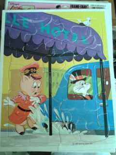Warner Brothers Looney Toons Porky Pig Bugs Bunny 1973 frame jig saw