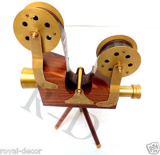 style vintage movie show time projector camera wooden collectible gift