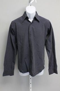 AGNES B HOMME Mens Blue Pin Stripe Long Sleeve Collared Button Up