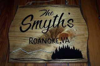 MOUNTAIN Scene RV Wood Sign, TOP QUALITY PERSONALIZED Wood Plaque