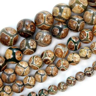Tibetan Mystical Old Agate Gemstone Round Beads 158mm 10mm 12mm 14mm