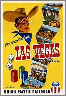 Union Pacific Railroad   Las Vegas 1950 / Vintage Image Poster Art