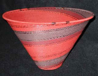 Holiday Wine Handmade African Zulu Telephone Wire Basket/Bowl   Large