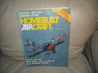 Homebuilt Aircraft Summer 1977 ,Preview 1977 EAA Oshkosh Fly in