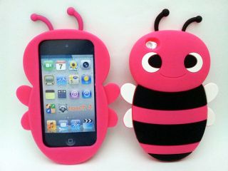 3D Honey Bee Cute Rubber Case Cover Skin For iPod Touch 4 /4G MSC613