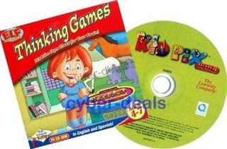 Lot Early Learning THINKING GAMES + KID PIX 4 DELUXE Bundle