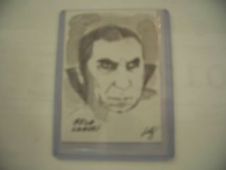 2012 Leaf National Exclusive Sketch Card 1/1 Hand Drawn Bela Lugosi