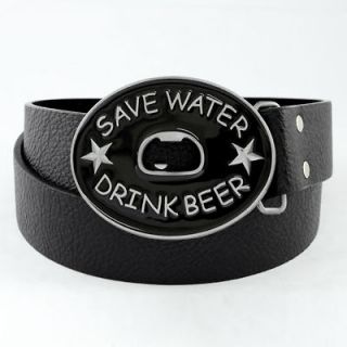 Black Save Water Drink Beer Beverage Bottle Opener Buckle Genuine
